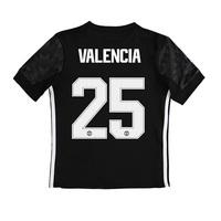 Manchester United Away Cup Shirt 2017-18 - Kids with Valencia 25 print, Black