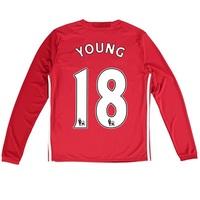 Manchester United Home Shirt 2016-17 - Kids - Long Sleeve with Young 1, Red