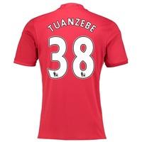 Manchester United Home Shirt 2016-17 with Tuanzebe 38 printing, Red