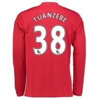 Manchester United Home Shirt 2016-17 - Long Sleeve with Tuanzebe 38 pr, Red