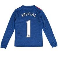 manchester united away shirt 2016 17 kids long sleeve with special blu ...