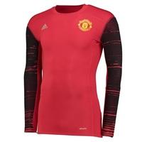 manchester united techfit baselayer top red long sleeve red