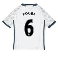 manchester united third shirt 2016 17 kids with pogba 6 printing white