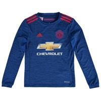 manchester united away shirt 2016 17 kids long sleeve blue