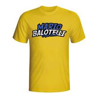 mario balotelli comic book t shirt yellow kids
