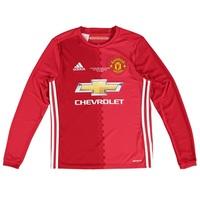 manchester united home shirt 2016 17 kids long sleeve with rooney red