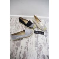 Marelda metallic diamante espadrille pump