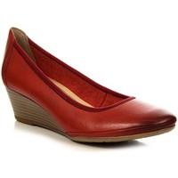 Marco Tozzi Czerwone Skórzane 2230028 women\'s Court Shoes in red