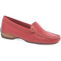 maria lya sun ladies moccasins womens loafers casual shoes in red