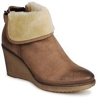 manas prague womens low ankle boots in brown