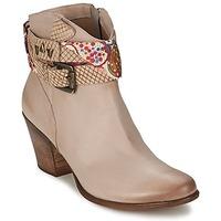 manas womens low ankle boots in brown