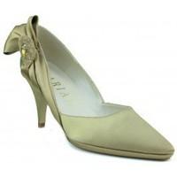 marian party satin shoe woman womens court shoes in gold