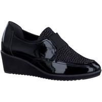 Marco-tozzi Marco Tozzi Ladies Animal Print Mid Wedge Shoe women\'s Court Shoes in black