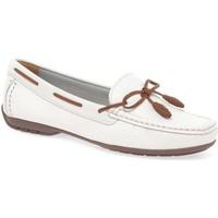 maria lya boat womens moccasins womens loafers casual shoes in white