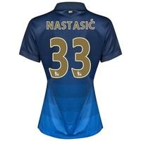 Manchester City Away Shirt 2014/15 - Womens with Nastasic 33 printing, Black