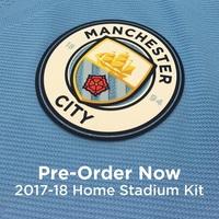 Manchester City Home Stadium Kit 2017-18 - Little Kids, Blue