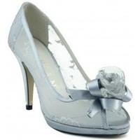 marian comfortable shoe transparent party womens court shoes in silver