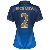 Manchester City Away Shirt 2014/15 - Womens with Richards 2 printing, Black