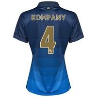 Manchester City Away Shirt 2014/15 - Womens with Kompany 4 printing, Black