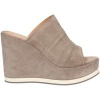Marco Ferretti 660180 Wedge sandals Women Grey women\'s Mules / Casual Shoes in grey