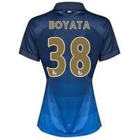Manchester City Away Shirt 2014/15 - Womens with Boyata 38 printing, Black