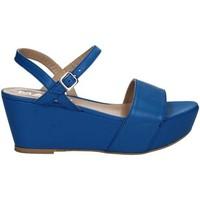 Mally 5671 Wedge sandals Women Blue women\'s Sandals in blue