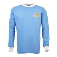 manchester city 1960s retro football shirt