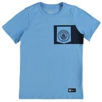 manchester city crest t shirt lt blue kids blue