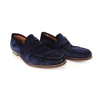 massimo dutti size 85 denim blue suede shoes