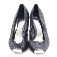 Marie Claire, size 7 black high heels with silver pointe feature