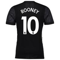 Manchester United Away Adi Zero Shirt 2017-18 with Rooney 10 printing, Black