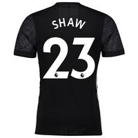 Manchester United Away Adi Zero Shirt 2017-18 with Shaw 23 printing, Black