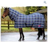 masta quiltmasta 350 check fixed neck stable rug size 7 colour navy ch ...