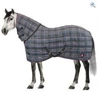 Masta Quiltmasta 350 Check Fixed Neck Stable Rug - Size: 5-9 - Colour: Grey