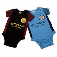 Manchester City F.C. 2 Pack Bodysuit 6/9 mths ST