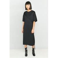 MARIOS Black String Maxi T-shirt Dress, BLACK