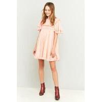 manoush pink ruffle babydoll dress pink