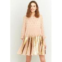 Manoush Rose Gold Sequin Mini Dress, PINK