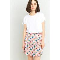 manoush all over pink floral tiered mini skirt pink