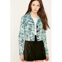 Manoush \'70s Green Floral Jacket, GREEN