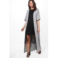 Maxi Length Jersey Kimono - grey