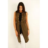 Malina eyelet longline gilet