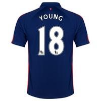 Manchester United Third Shirt 2014/15 - Kids with Young 18 printing, Blue