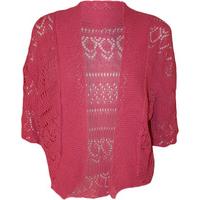 margaret crochet knitted cardigan cerise