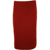 marinda stretch knee length skirt red