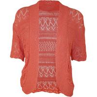 margaret crochet knitted cardigan coral