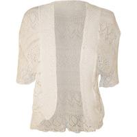 Margaret Crochet Knitted Cardigan - White