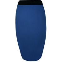 Maryam Viscose Knee Length Skirt - Royal Blue