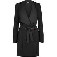 Maya Open Belted Zip Jacket - Black