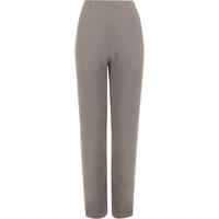 Mariah Straight Leg Ribbed Trousers - Grey